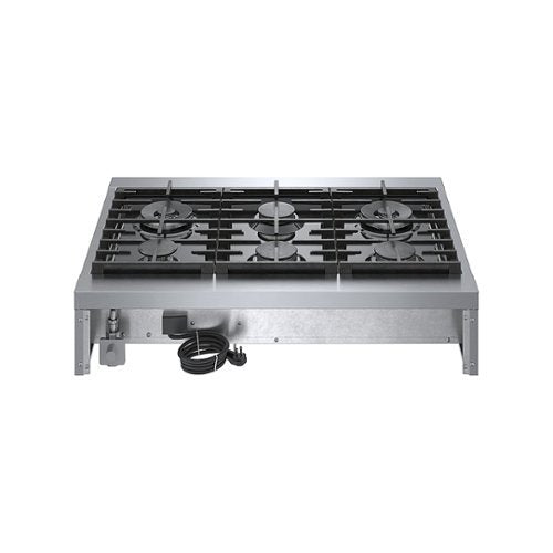 Bosch - 800 Series 36" Gas Rangetop with 4 Burners and 2 Dual Flame Burners and LP Conversion - Silver