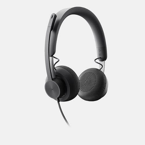Logitech - Zone Wired Noise Cancelling On-Ear Headset for Microsoft Teams - Graphite