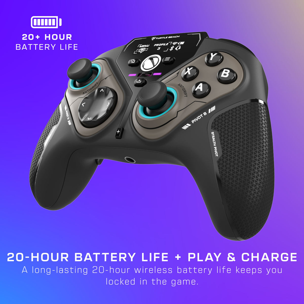 Turtle Beach - Stealth Pivot Wireless Smart PC Gaming Controller with Rotating Modules - Black