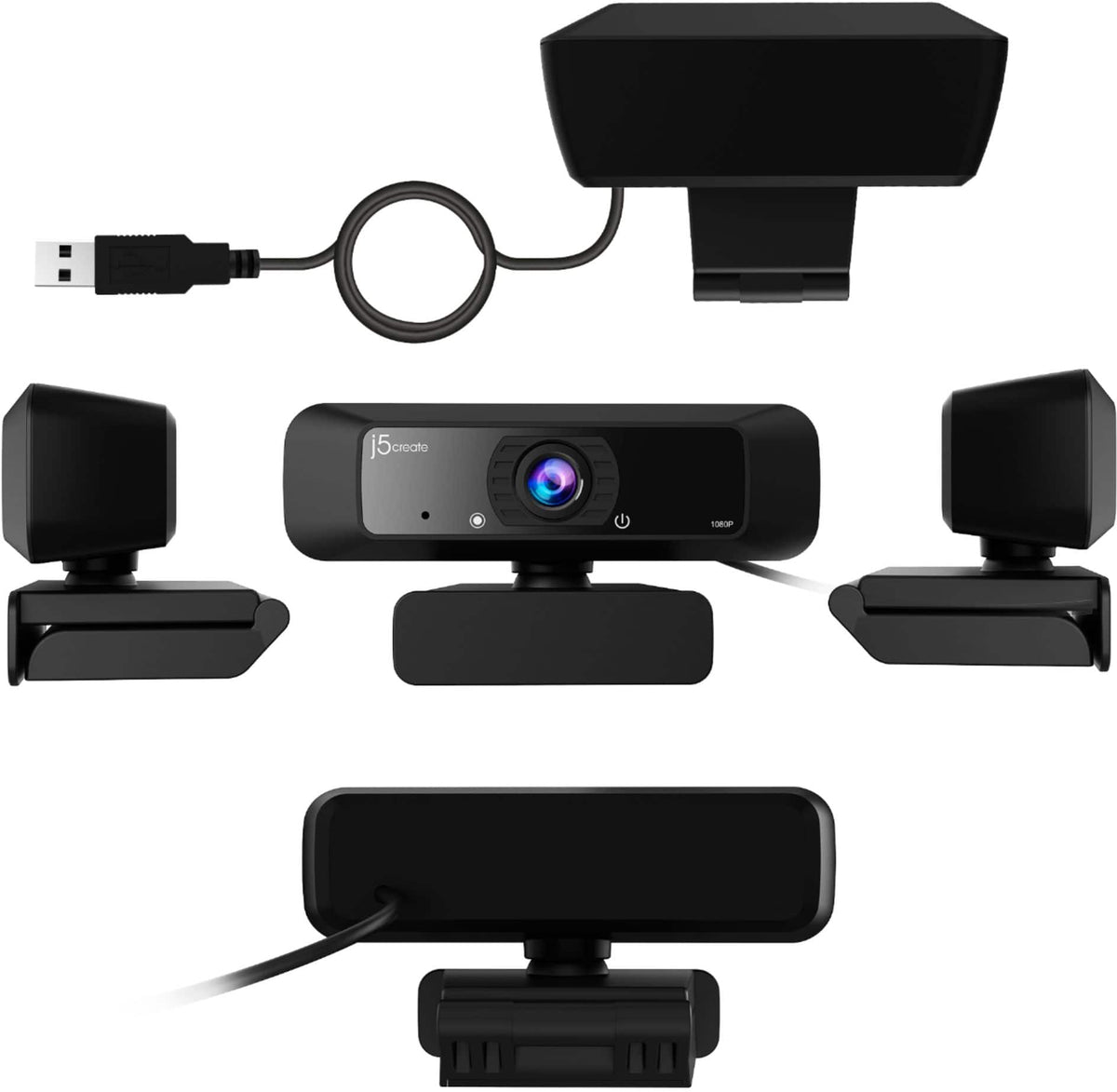 j5create - USB HD Webcam with 360° Rotation - Black