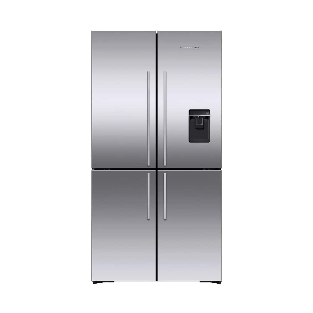 Fisher & Paykel - 36 in. Wide 36-In 18.9 cu ft Freestanding Quad Door Refrigerator - Stainless Steel