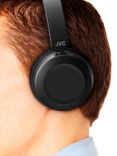 JVC - Powerful Sound On Ear Headphones - Black