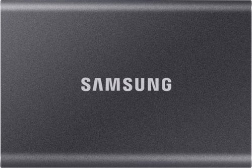 Samsung - Geek Squad Certified Refurbished T7 1TB External USB 3.2 Gen 2 Portable SSD with Hardware Encryption - Titan Gray