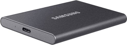 Samsung - Geek Squad Certified Refurbished T7 1TB External USB 3.2 Gen 2 Portable SSD with Hardware Encryption - Titan Gray
