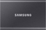 Samsung - Geek Squad Certified Refurbished T7 2TB External USB 3.2 Gen 2 Portable SSD with Hardware Encryption - Titan Gray