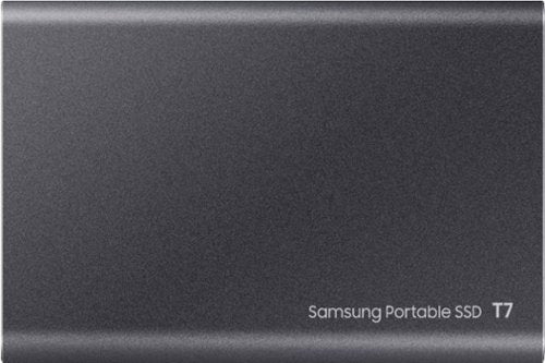 Samsung - Geek Squad Certified Refurbished T7 2TB External USB 3.2 Gen 2 Portable SSD with Hardware Encryption - Titan Gray