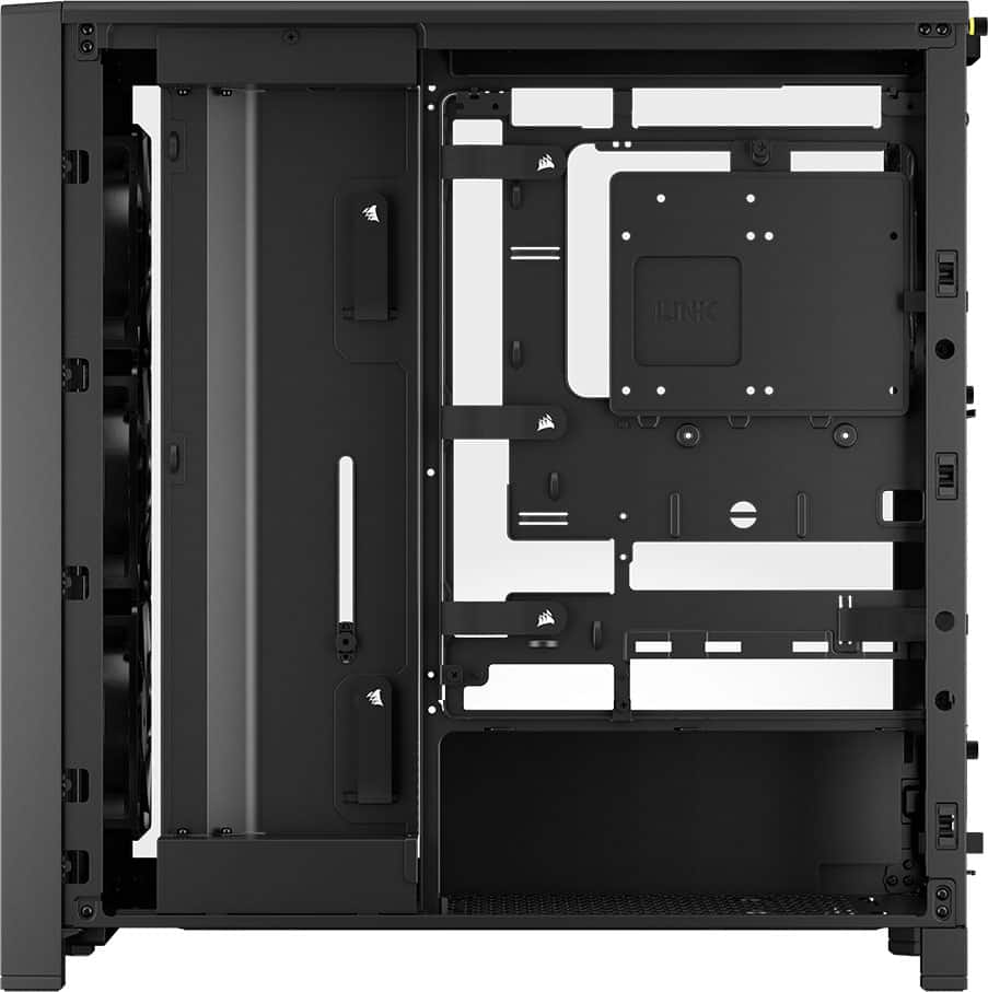 CORSAIR - FRAME 4000D WOOD RS Modular High Airflow Mid-Tower PC Case - Black & Walnut