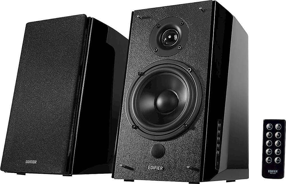 Edifier - R2000DB Powered Bluetooth Bookshelf Speakers, Computer Speakers - 120W RMS Optical Input - Near-Field Studio Monitors - Black