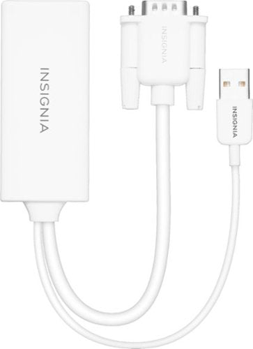 Insignia™ - VGA to HDMI Adapter - White