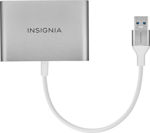 Insignia™ - USB to Dual HDMI Adapter - White