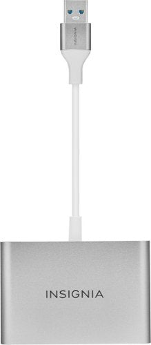 Insignia™ - USB to Dual HDMI Adapter - White