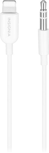 Insignia™ - 6' Lightning to 3.5 mm Audio Cable - White