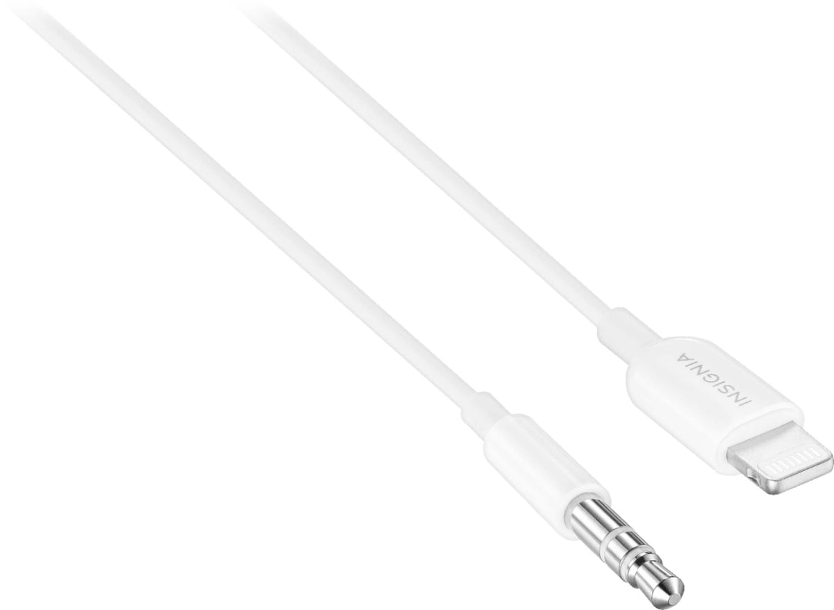Insignia™ - 6' Lightning to 3.5 mm Audio Cable - White