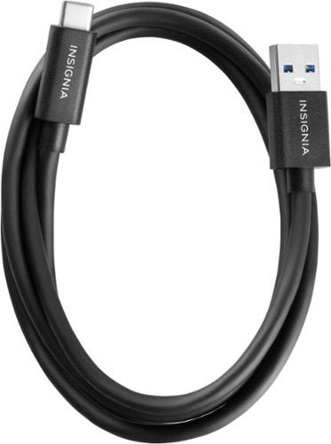 Insignia™ - 3.3’ USB to USB-C 3.2 Gen 2 Superspeed+ 10Gbps Cable - Black