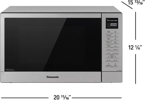 Panasonic - 1.2 Cu. Ft. 1200 Watt SN68KS Microwave with Inverter and Genius Sensor - Stainless Steel