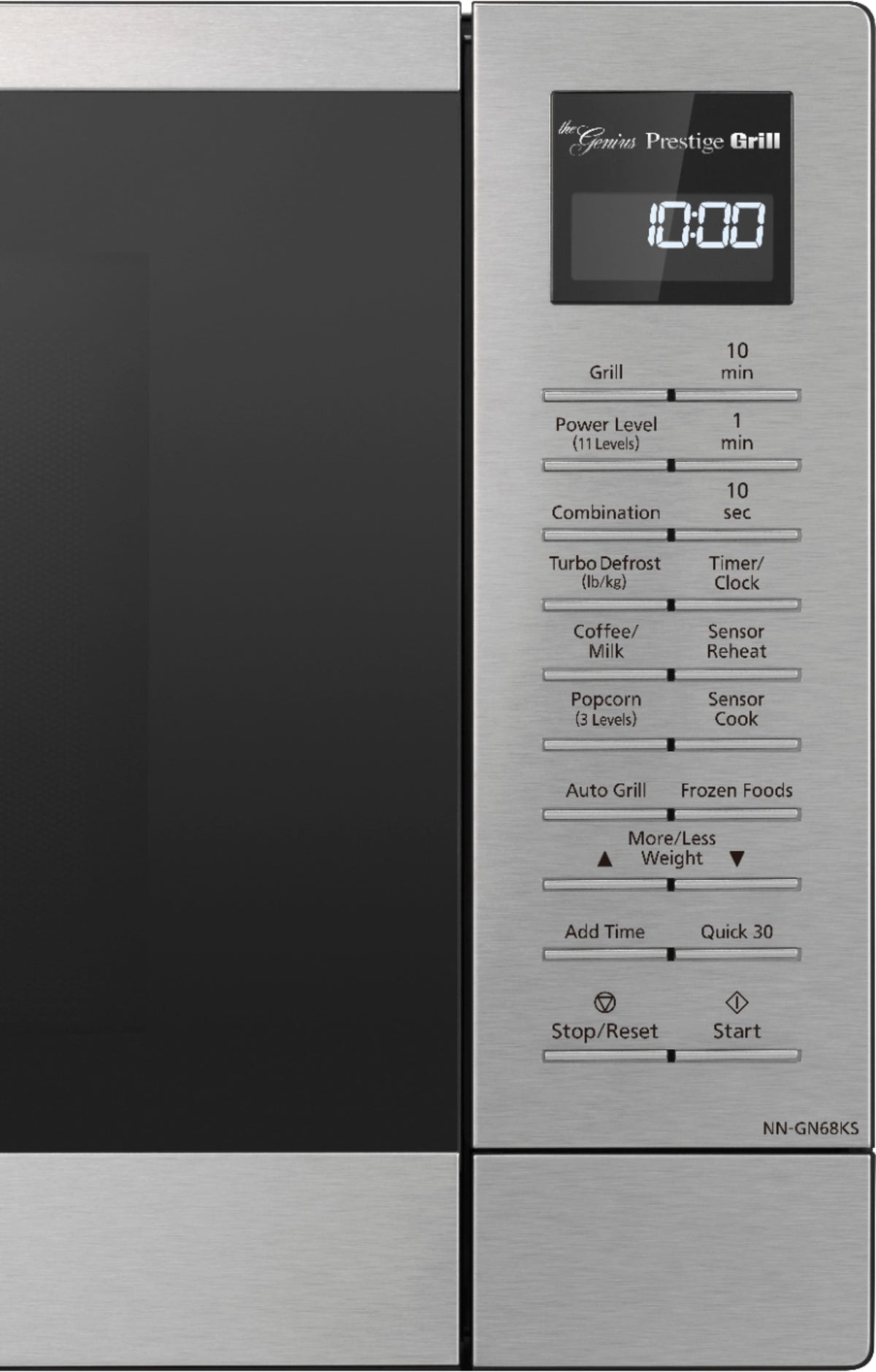 Panasonic - 1.2 Cu. Ft. 1200 Watt SN68KS Microwave with Inverter and Genius Sensor - Stainless Steel
