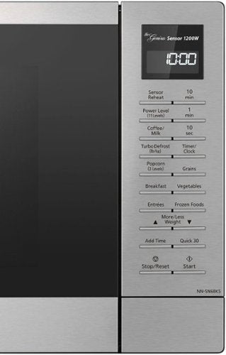 Panasonic - 1.2 Cu. Ft. 1200 Watt SN68KS Microwave with Inverter and Genius Sensor - Stainless Steel