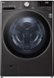 LG - 4.5 Cu. Ft. High-Efficiency Stackable Smart Front Load Washer with Steam and Built-In Intelligence - Black Steel