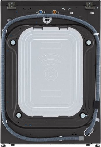 LG - 4.5 Cu. Ft. High-Efficiency Stackable Smart Front Load Washer with Steam and Built-In Intelligence - Black Steel