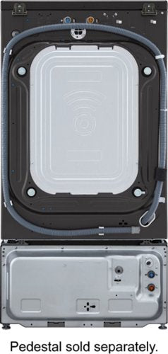 LG - 4.5 Cu. Ft. High-Efficiency Stackable Smart Front Load Washer with Steam and Built-In Intelligence - Black Steel