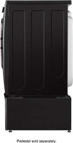 LG - 4.5 Cu. Ft. High-Efficiency Stackable Smart Front Load Washer with Steam and Built-In Intelligence - Black Steel