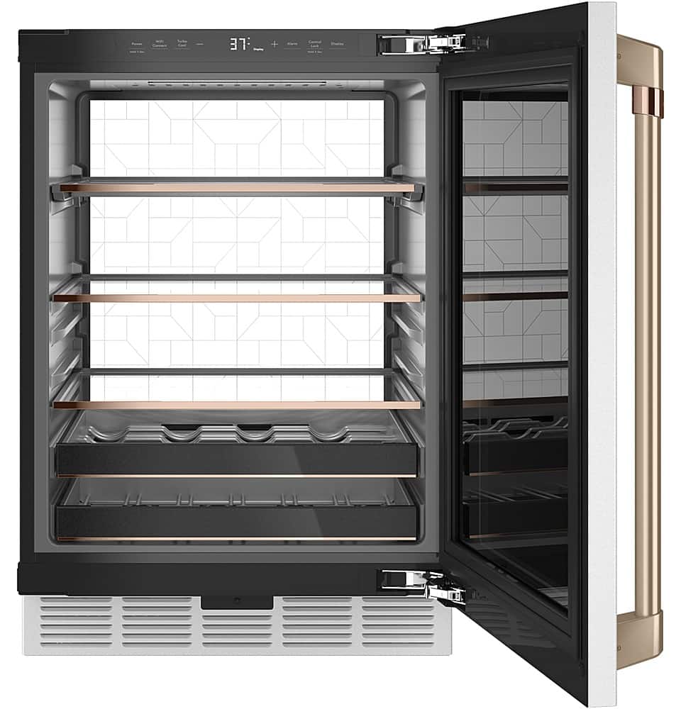 Café - 14-Bottle 126-Can Built-In Beverage Cooler with Wi-Fi - Matte White