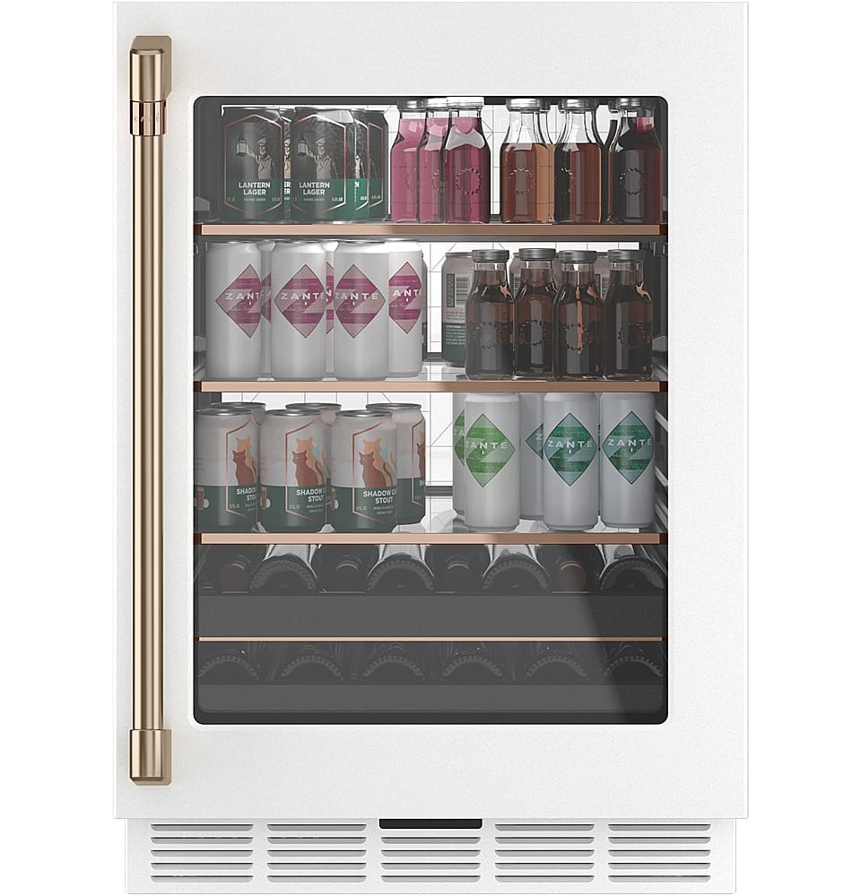 Café - 14-Bottle 126-Can Built-In Beverage Cooler with Wi-Fi - Matte White