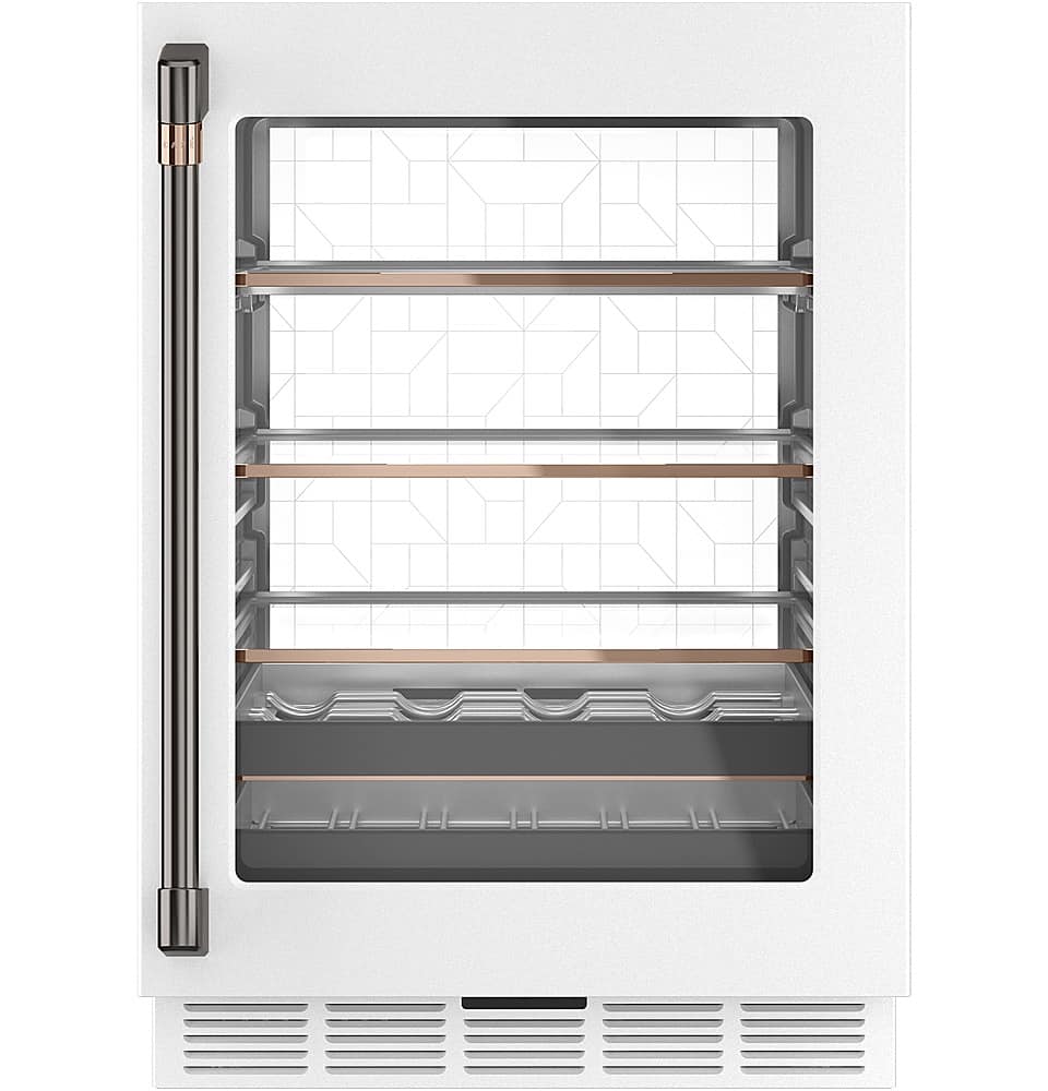 Café - 14-Bottle 126-Can Built-In Beverage Cooler with Wi-Fi - Matte White