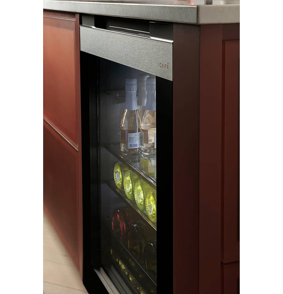Café - 14-Bottle 126-Can Built-In Beverage Cooler with Wi-Fi - Matte White