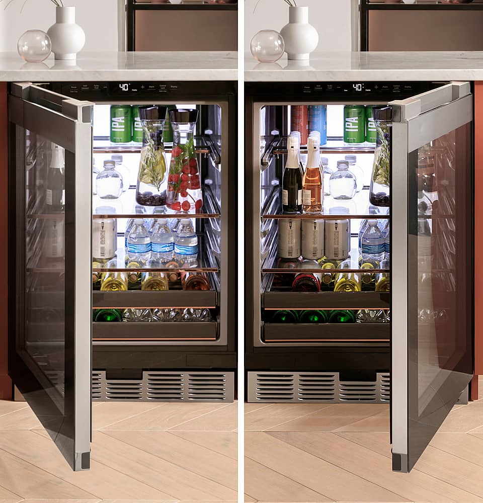 Café - 14-Bottle 126-Can Built-In Beverage Cooler with Wi-Fi - Matte White