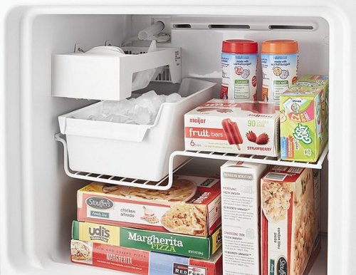 Whirlpool - 24 in. Wide 11.6 cu. ft. Top-Freezer Counter-Depth Refrigerator with Infinity Slide Shelf - Black