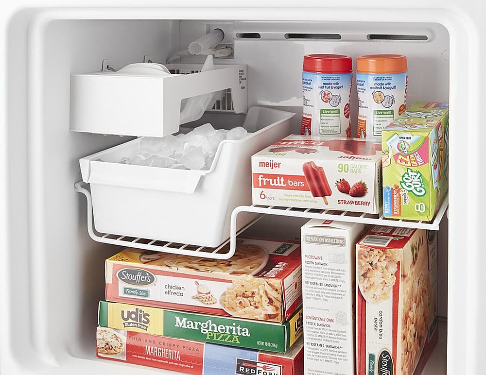 Whirlpool - 24 in. Wide 11.6 cu. ft. Top-Freezer Counter-Depth Refrigerator with Infinity Slide Shelf - Black