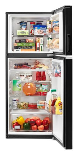 Whirlpool - 24 in. Wide 11.6 cu. ft. Top-Freezer Counter-Depth Refrigerator with Infinity Slide Shelf - Black