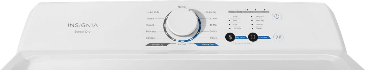 Insignia™ - 6.7 Cu. Ft. Electric Dryer with Sensor Dry - White