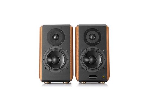 Edifier - S1000MKII Audiophile Active Bookshelf 2.0 Speakers, Computer Speakers - 120W Optical Input - Bluetooth 5.0 HD - Wood/Black