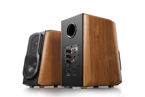 Edifier - S1000MKII Audiophile Active Bookshelf 2.0 Speakers, Computer Speakers - 120W Optical Input - Bluetooth 5.0 HD - Wood/Black