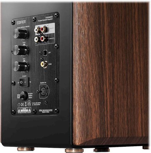 Edifier - S2000MKIII Powered Bluetooth Bookshelf, Computer - 130W Line-in Optical Input - Tri-Amped Studio Monitor 2.0 Speakers - Wood/Black