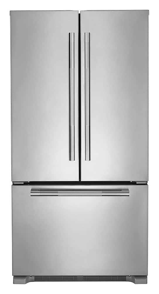 JennAir - 36 in. Wide RISE 21.9 Cu. Ft. French Door Counter-Depth Refrigerator with TriSensor Climate Control - Stainless Steel