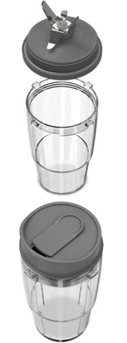 GE - 5-Speed 64-Oz. Blender with Blender Cups - Stainless Steel