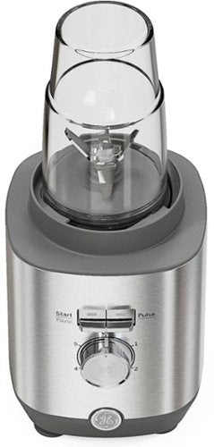GE - 5-Speed 64-Oz. Blender with Blender Cups - Stainless Steel