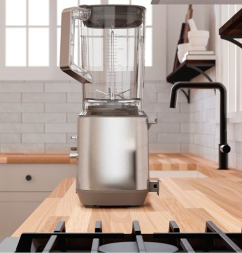 GE - 5-Speed 64-Oz. Blender with Blender Cups - Stainless Steel