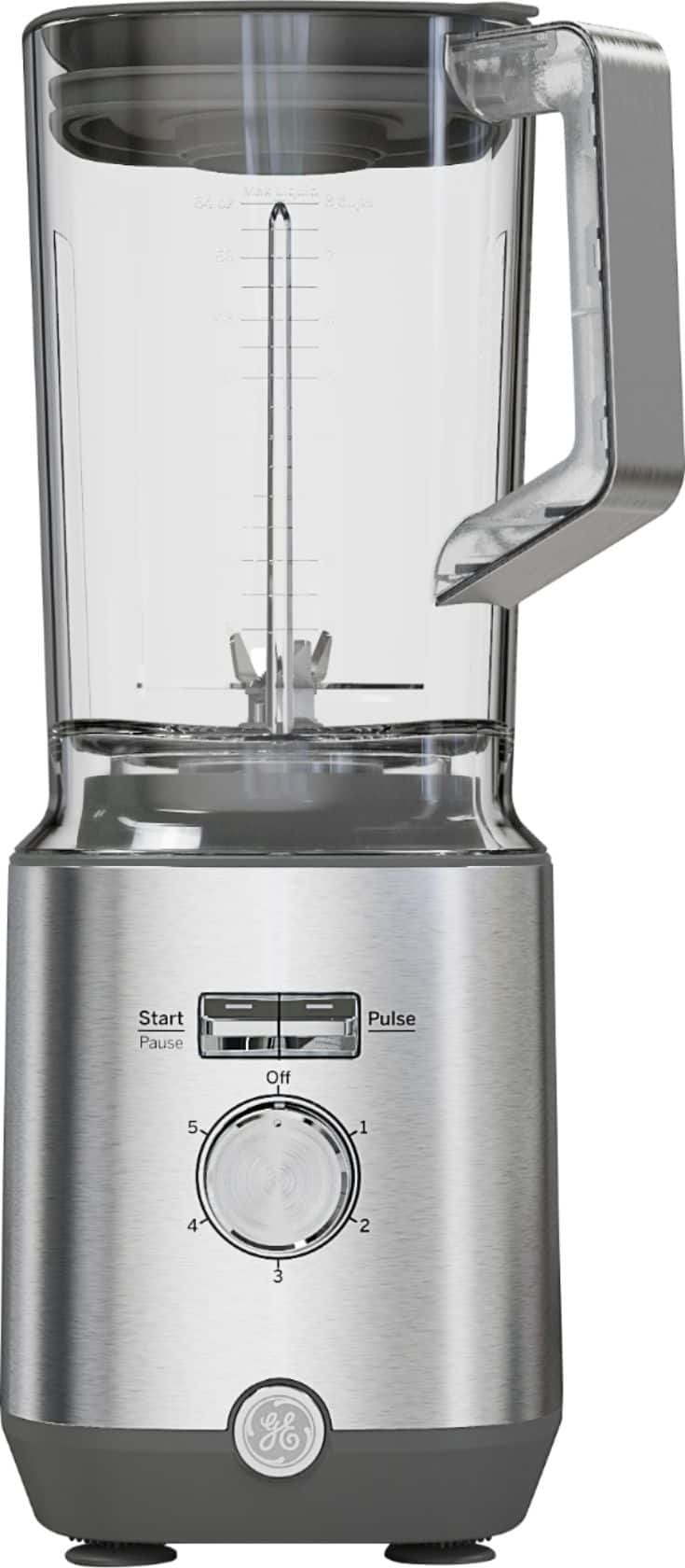 GE - 5-Speed 64-Oz. Blender with Blender Cups - Stainless Steel
