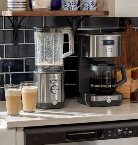 GE - 5-Speed 64-Oz. Blender with Blender Cups - Stainless Steel