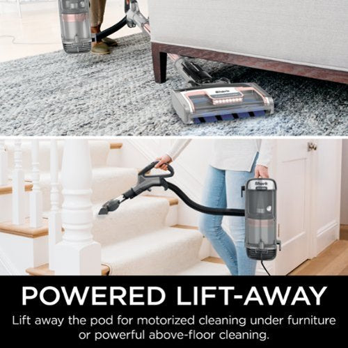 Shark - Vertex DuoClean PowerFin Upright Vacuum with Powered Lift-Away and Self-Cleaning Brushroll - Rose Gold