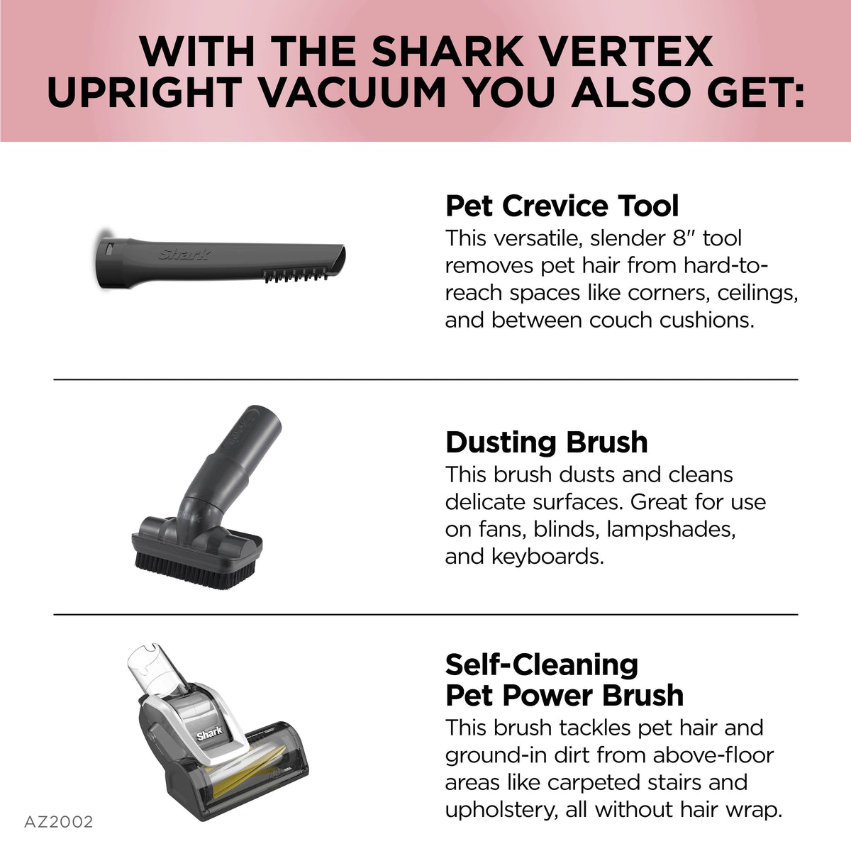 Shark - Vertex DuoClean PowerFin Upright Vacuum with Powered Lift-Away and Self-Cleaning Brushroll - Rose Gold