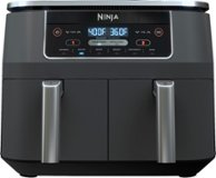 Ninja - Foodi 6-in-1 8-qt. 2-Basket Air Fryer with DualZone Technology & Air Fry, Roast, Broil, Bake, Reheat & Dehydrate - Dark Gray