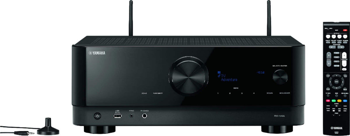 Yamaha - RX-V4A 5.2-channel AV Receiver with 8K HDMI and MusicCast - Black