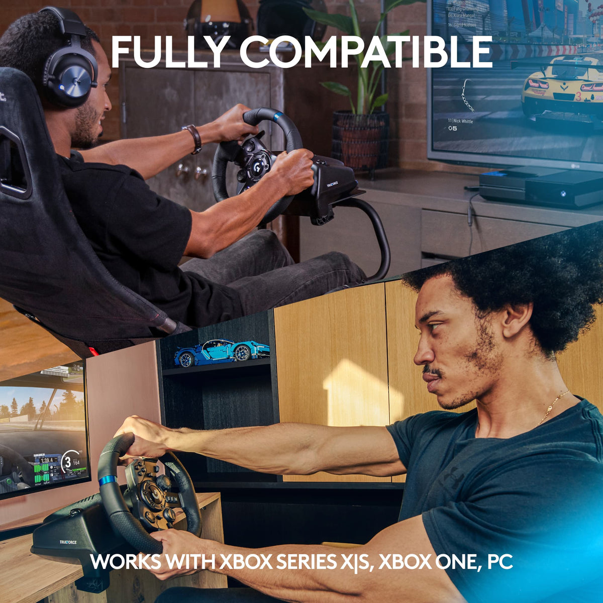 Logitech - G923 Racing Wheel and Pedals for Xbox Series X|S, Xbox One and PC - Black