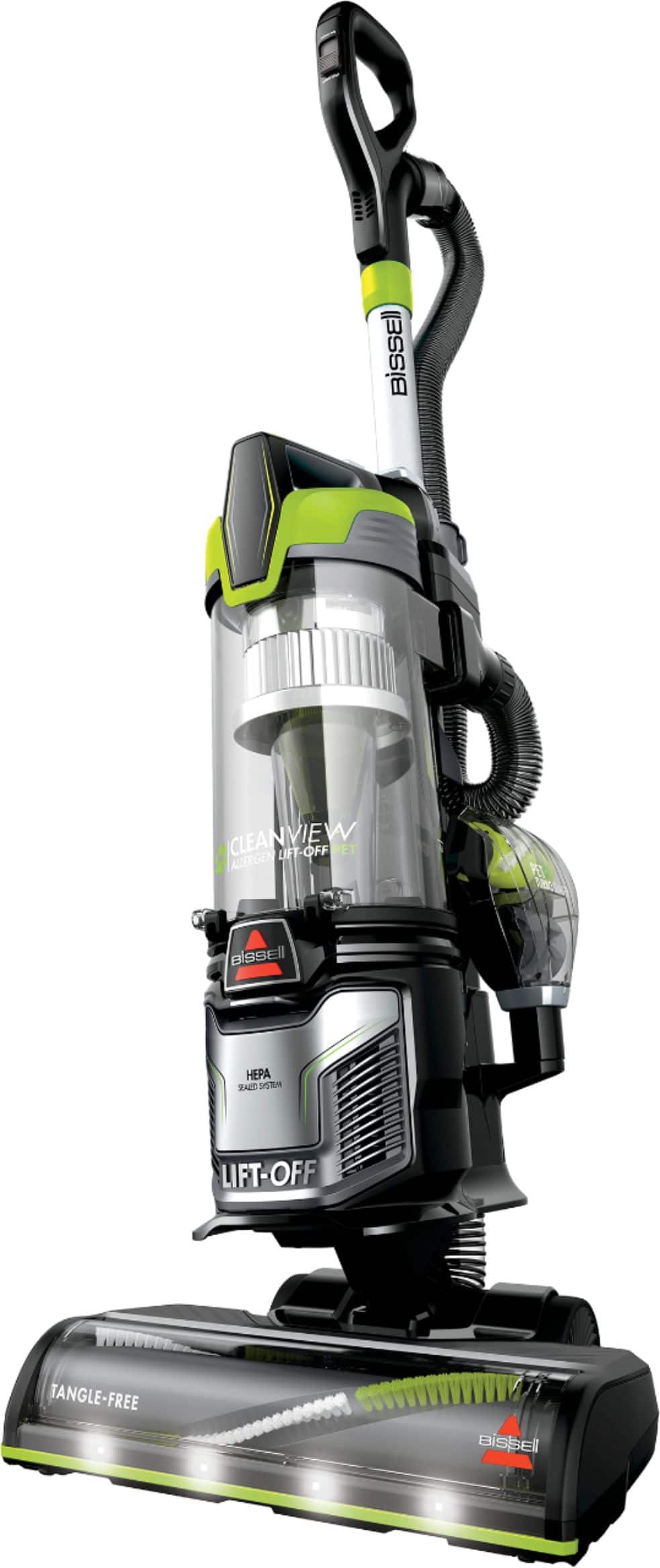 BISSELL - CleanView Allergen Lift-Off Pet Vacuum - Black/ Electric Green