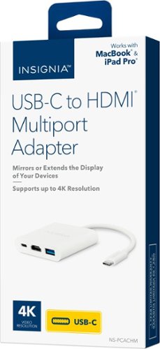 Insignia™ - USB-C to HDMI Multiport Adapter - White